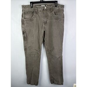 Men's Mountain Khakis Chino Pants Size 38x34 Grey Gorpcore Hiking Camping Canvas